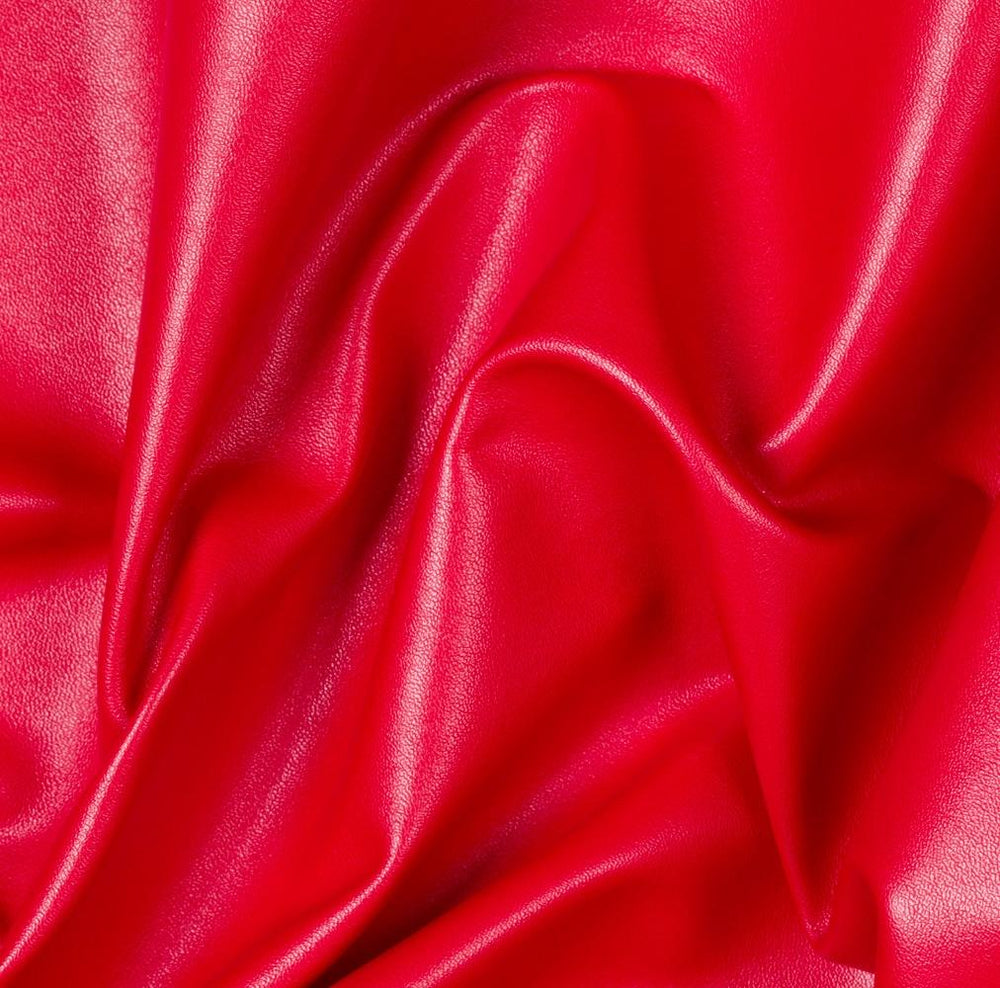 Two-Way Stretch Faux Leather Fabric 58" Wide Soft Vinyl for Apparel, Costumes, and DIY Sewing