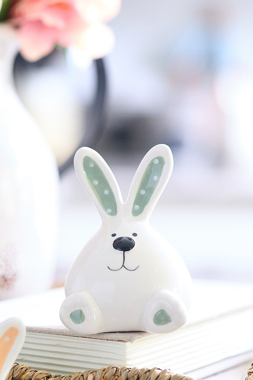 3.94" Ceramic Sitting Bunny