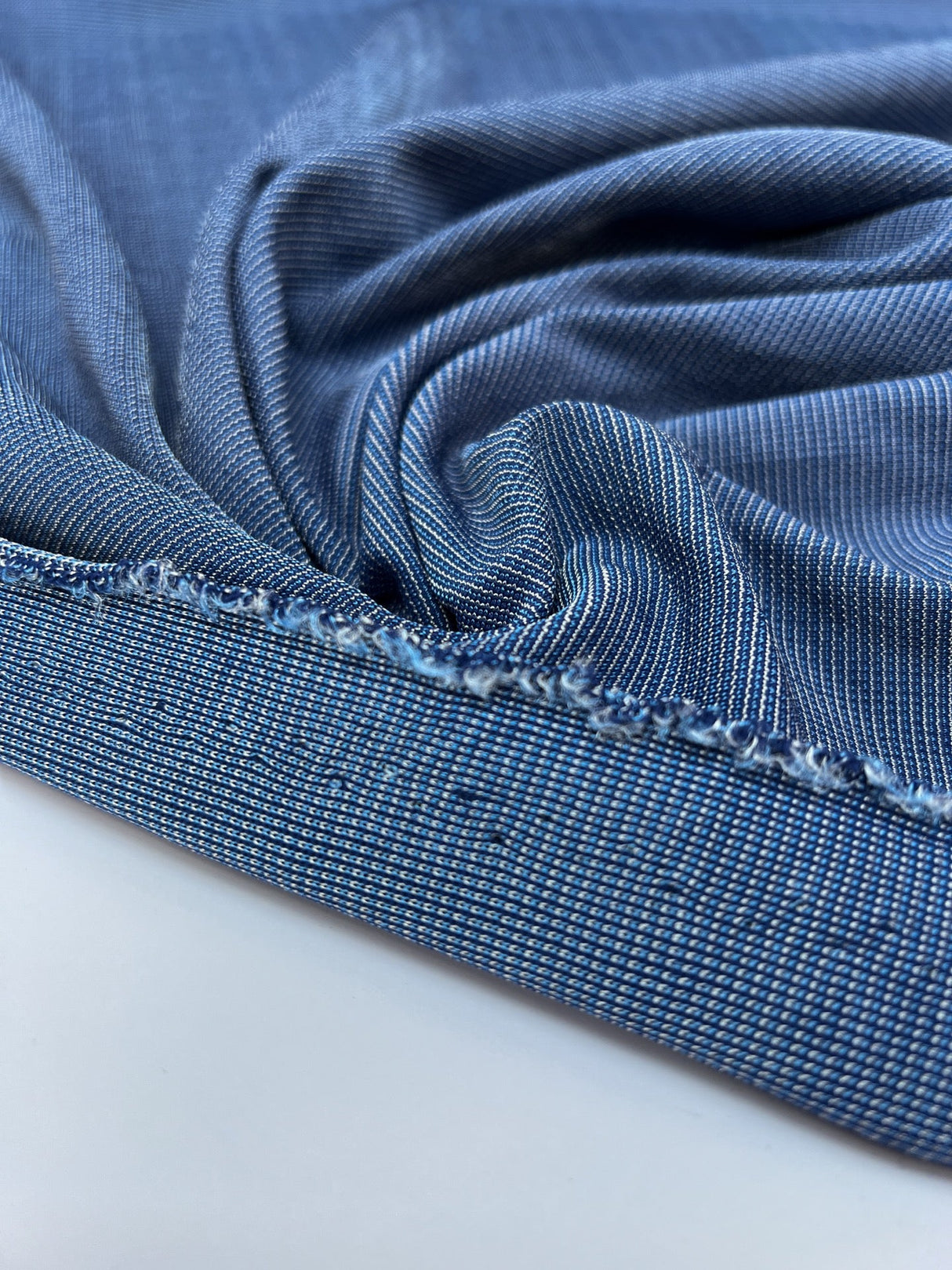 Polyamide Elastane Knitted Blend Silver Blue