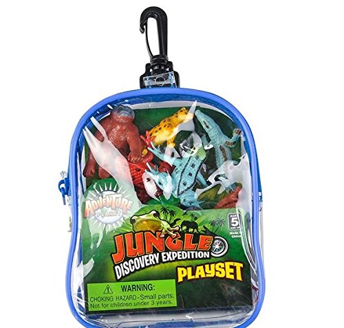Oasis Supply Safari, Jungle Animal PlaySet Cake Topper Kit #2-12 pcs