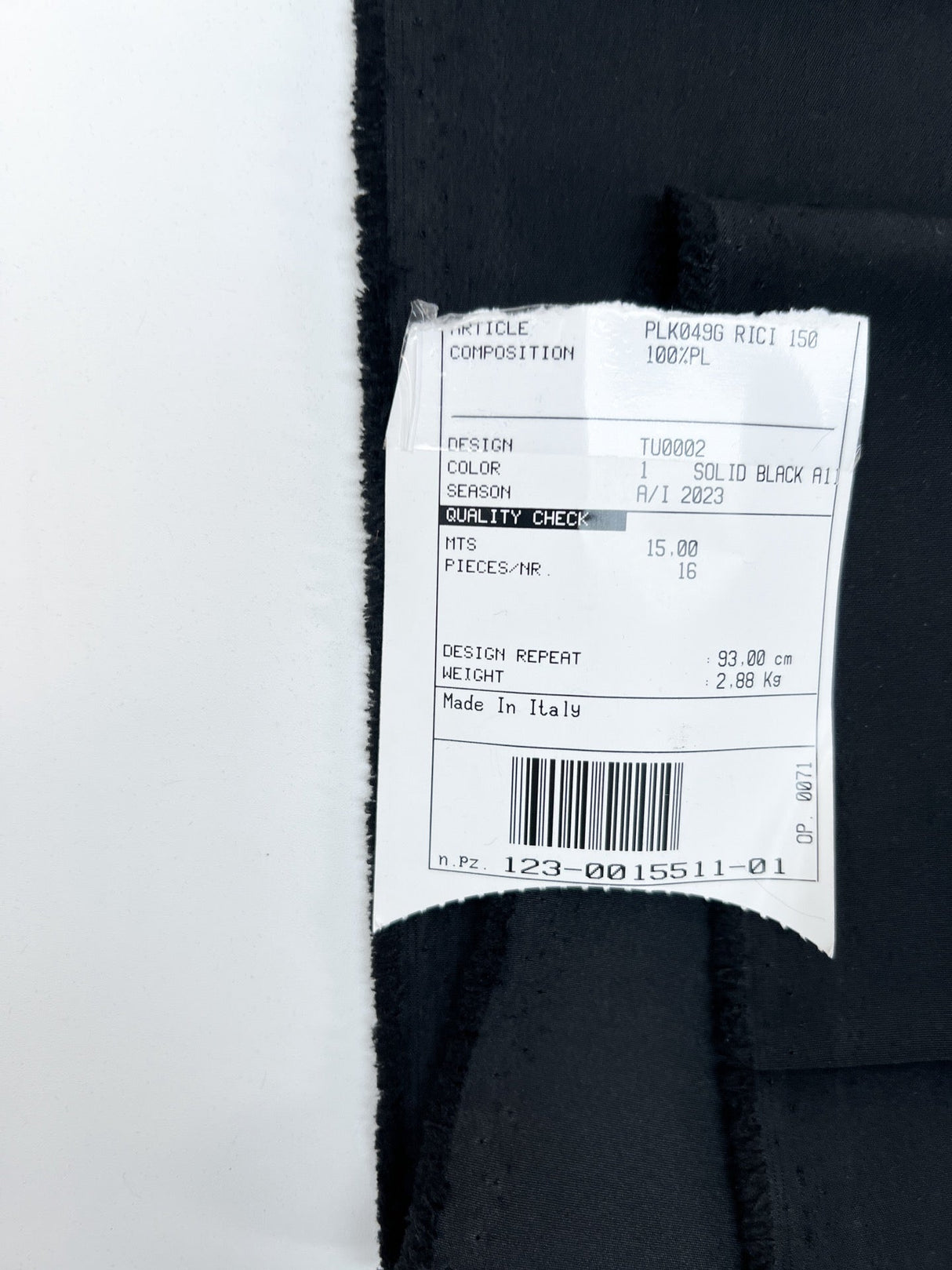 Black Woven Polyester Fabric