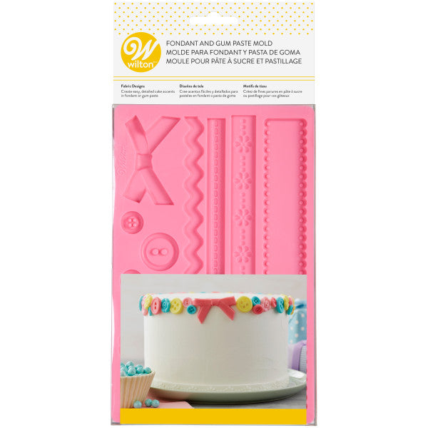 Wilton Silicone Ribbon and Fabric Fondant and Gum Paste Mold - Cake Decorating Supplies