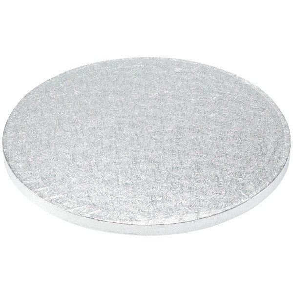10" Round Silver Foil Cake Board Drum