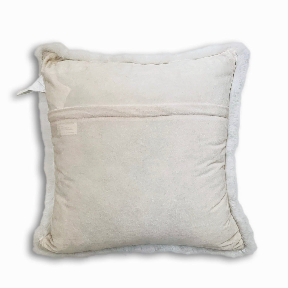 Soft Cozy Fuzzy Faux Fur Mosaic Floral Print Pillow for Elegant Home Décor