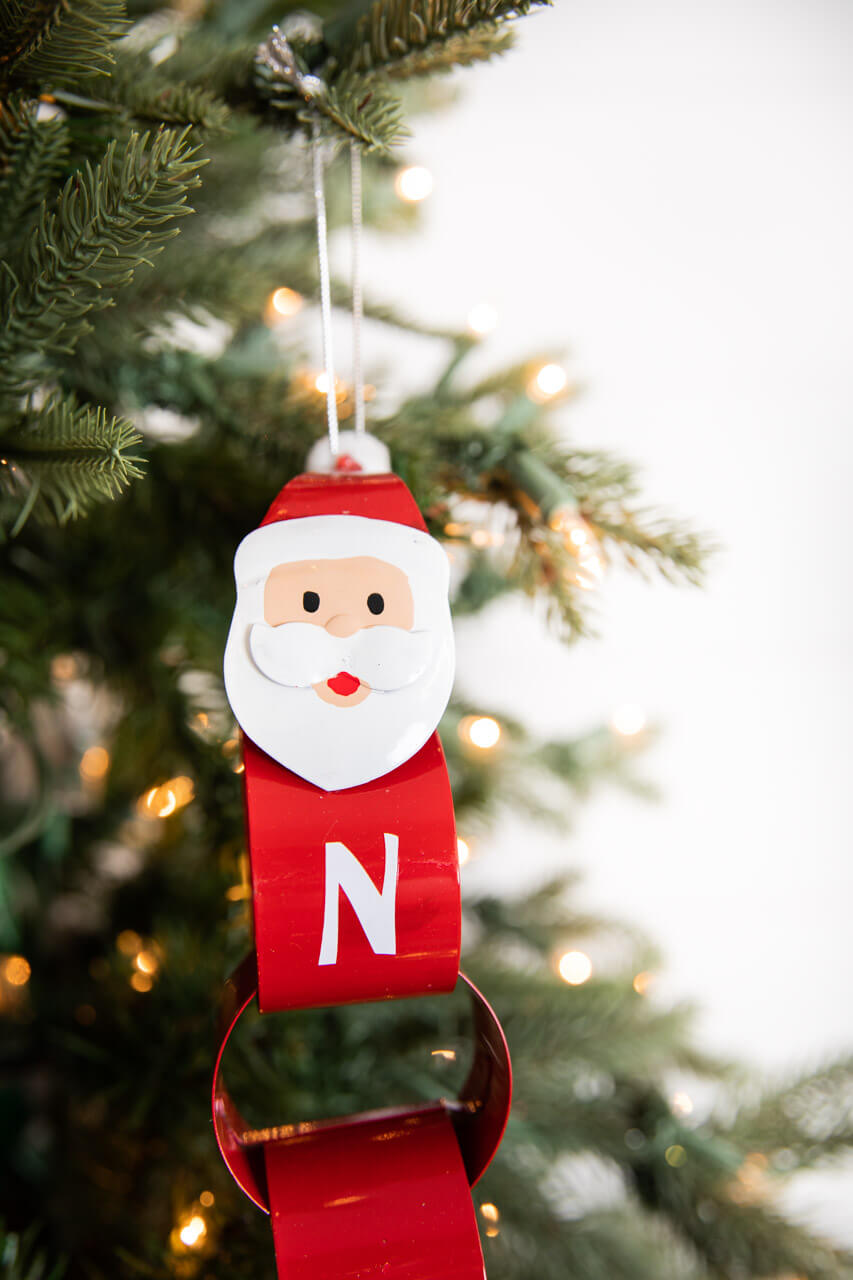 14” Santa/Snowman Metal Ornament