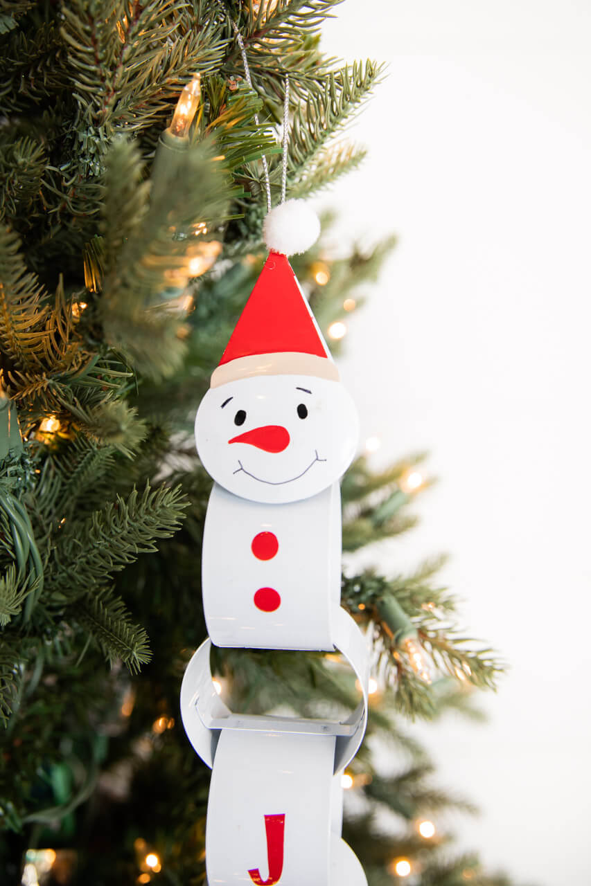 14” Santa/Snowman Metal Ornament