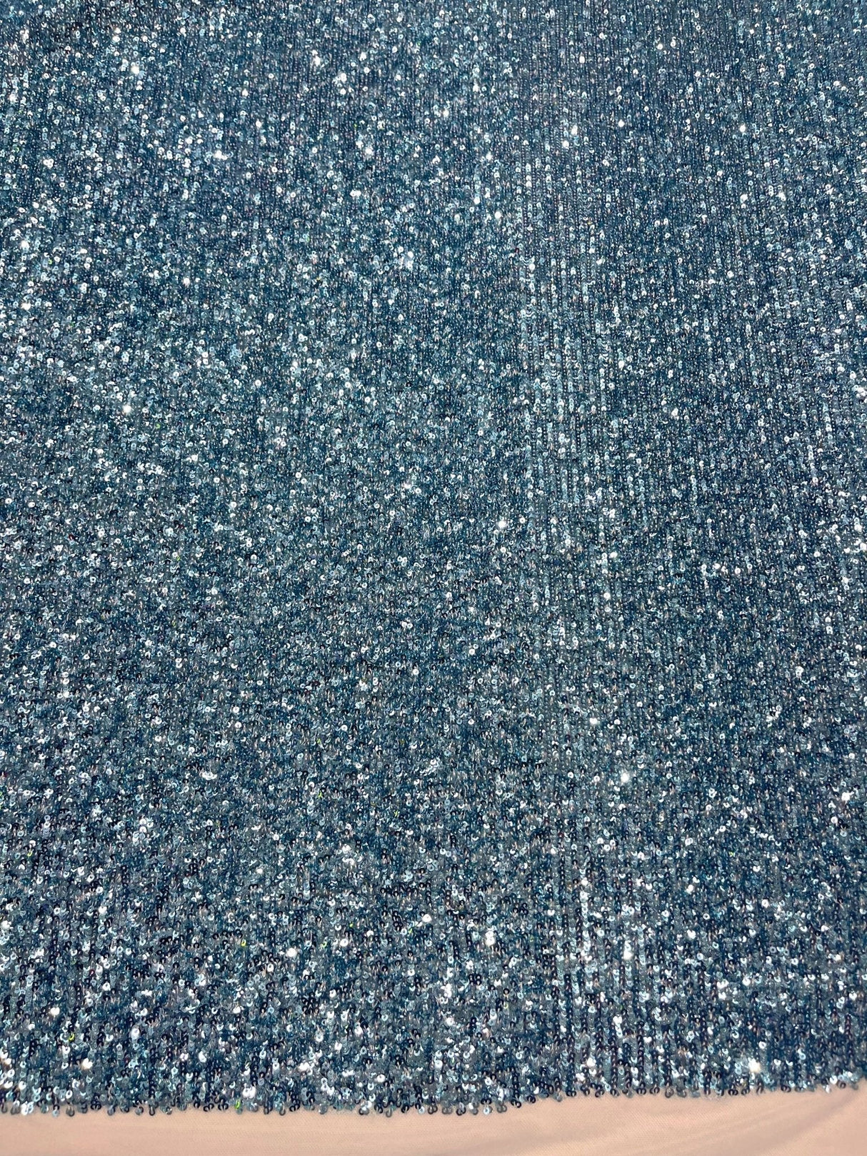 Chain Sequin 4 Way Stretch Mesh Fabric - Purple, Light Blue, 54" Width (1 Yard)