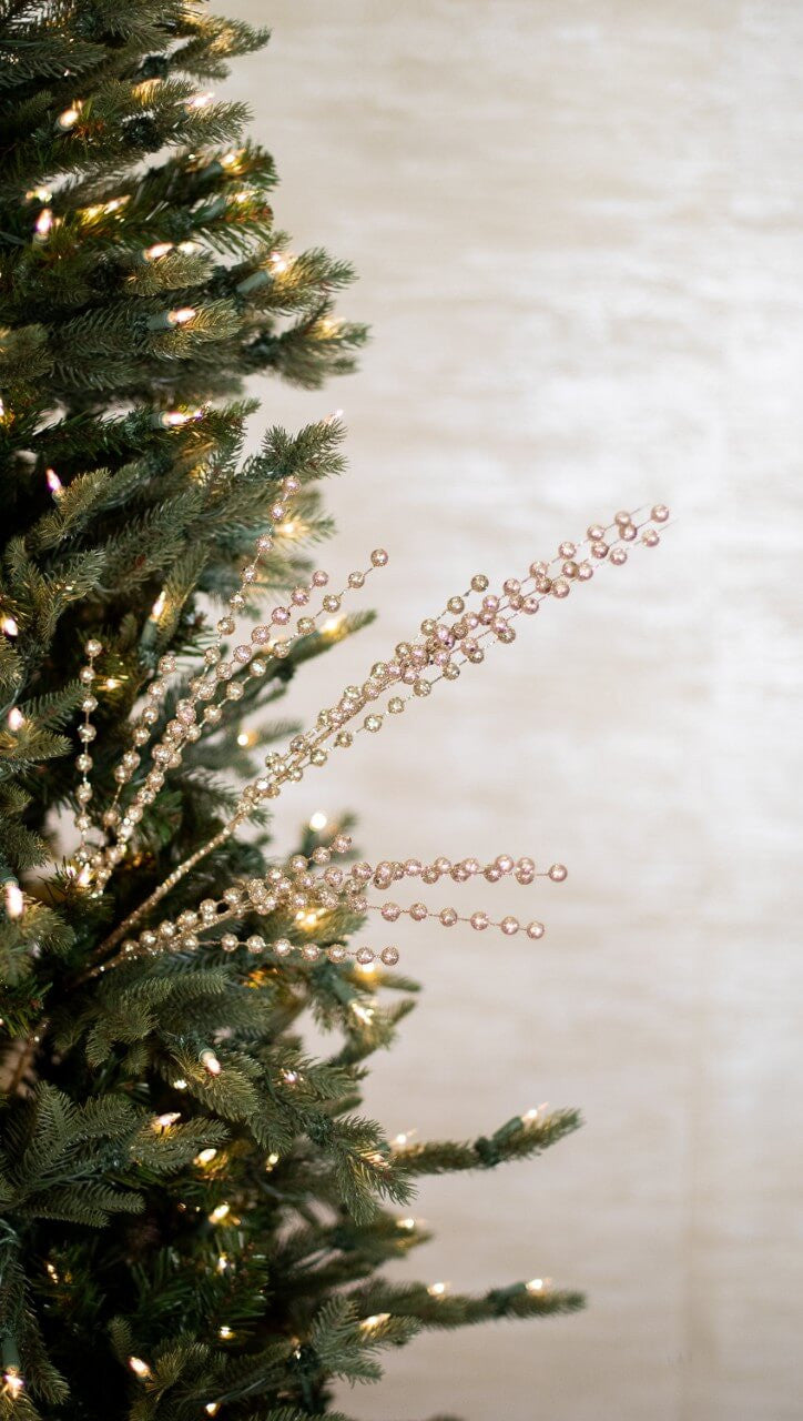 33 Inch Champagne Glitter Ball Spray