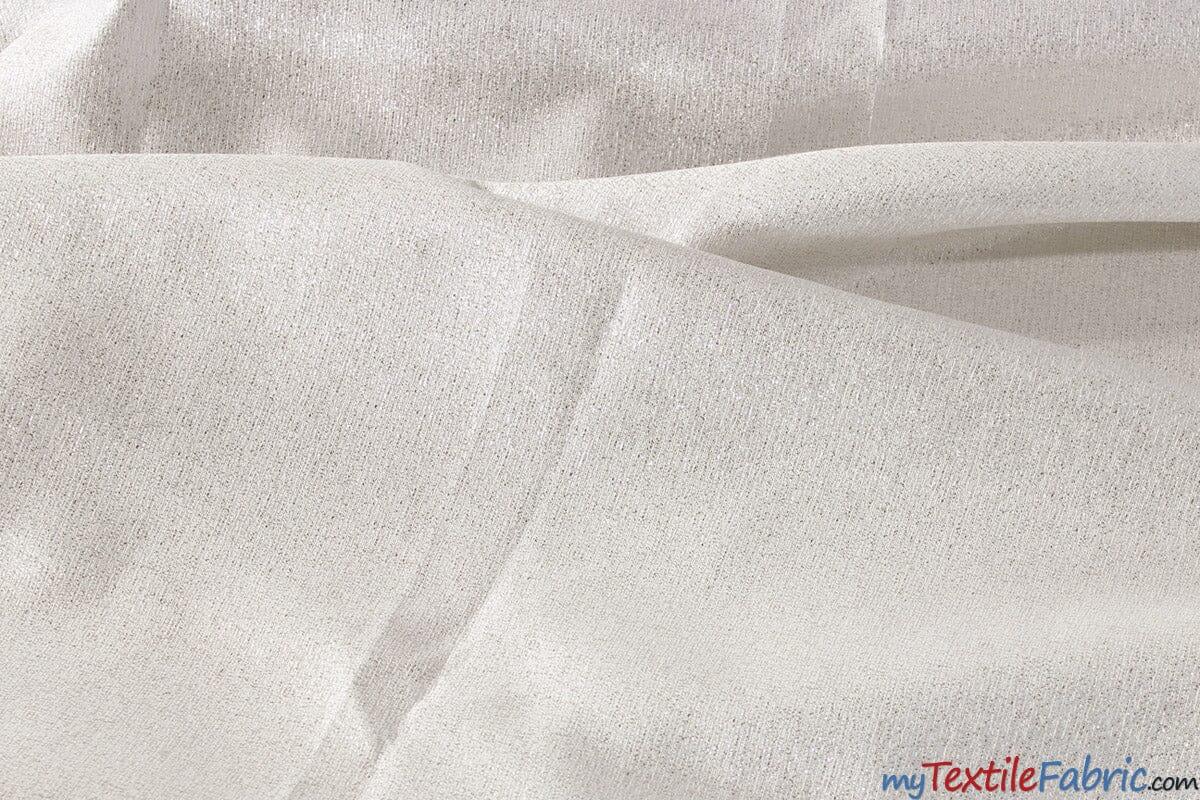 Starburst Metallic Jacquard Polyester Fabric - Metallic Veins, 58/60" Width, Multiple Colors (1 Yard)