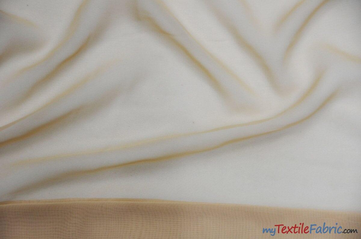 Polyester Chiffon Fabric - Super Soft, Flowy, Sheer, 58/60" Width, 100% Polyester (By The Continuous Yards & Bolts)