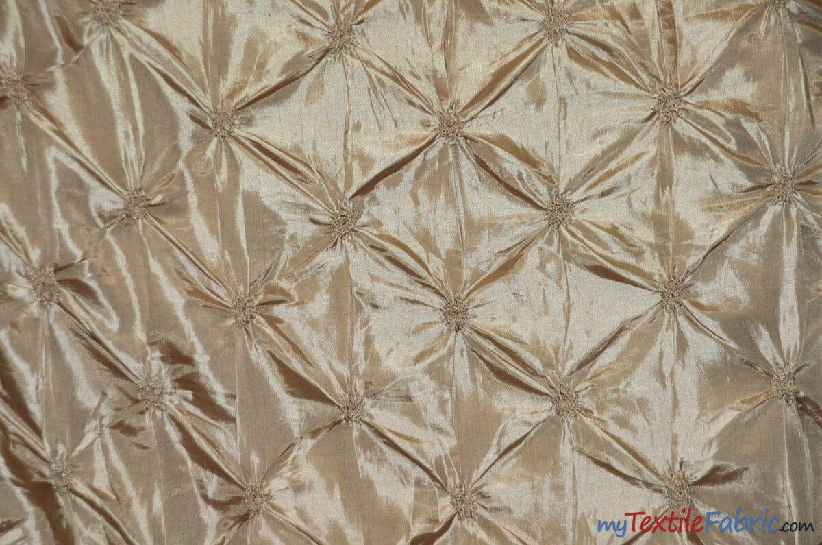Pinwheel Button Taffeta Polyester Fabric - Pinwheel Button Texture, 48" Wide, Multiple Colors (1 Yard)