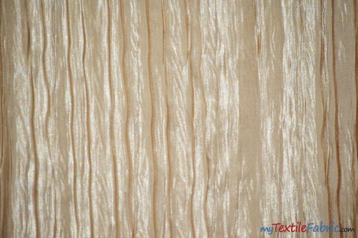 Italian Crush Satin Polyester Fabric - Solid Multiple Colors, 108" Width (1 Yard)