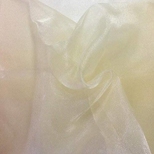 1 Yard Fabric Collections Inc. Sparkle Crystal Sheer Organza, 60? Wide 100% Polyester Shiny Fabric