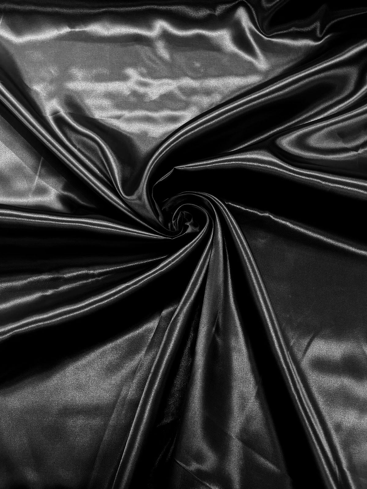 Charmeuse Satin Polyester Fabric - Solid Glossy Finish, 58" Width (1 Yard)