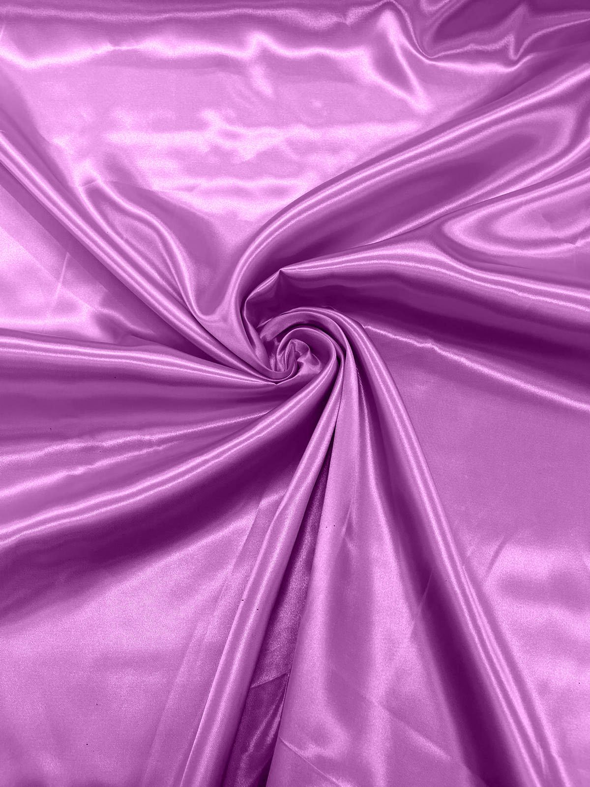 Charmeuse Satin Polyester Fabric - Solid Glossy Finish, 58" Width (1 Yard)