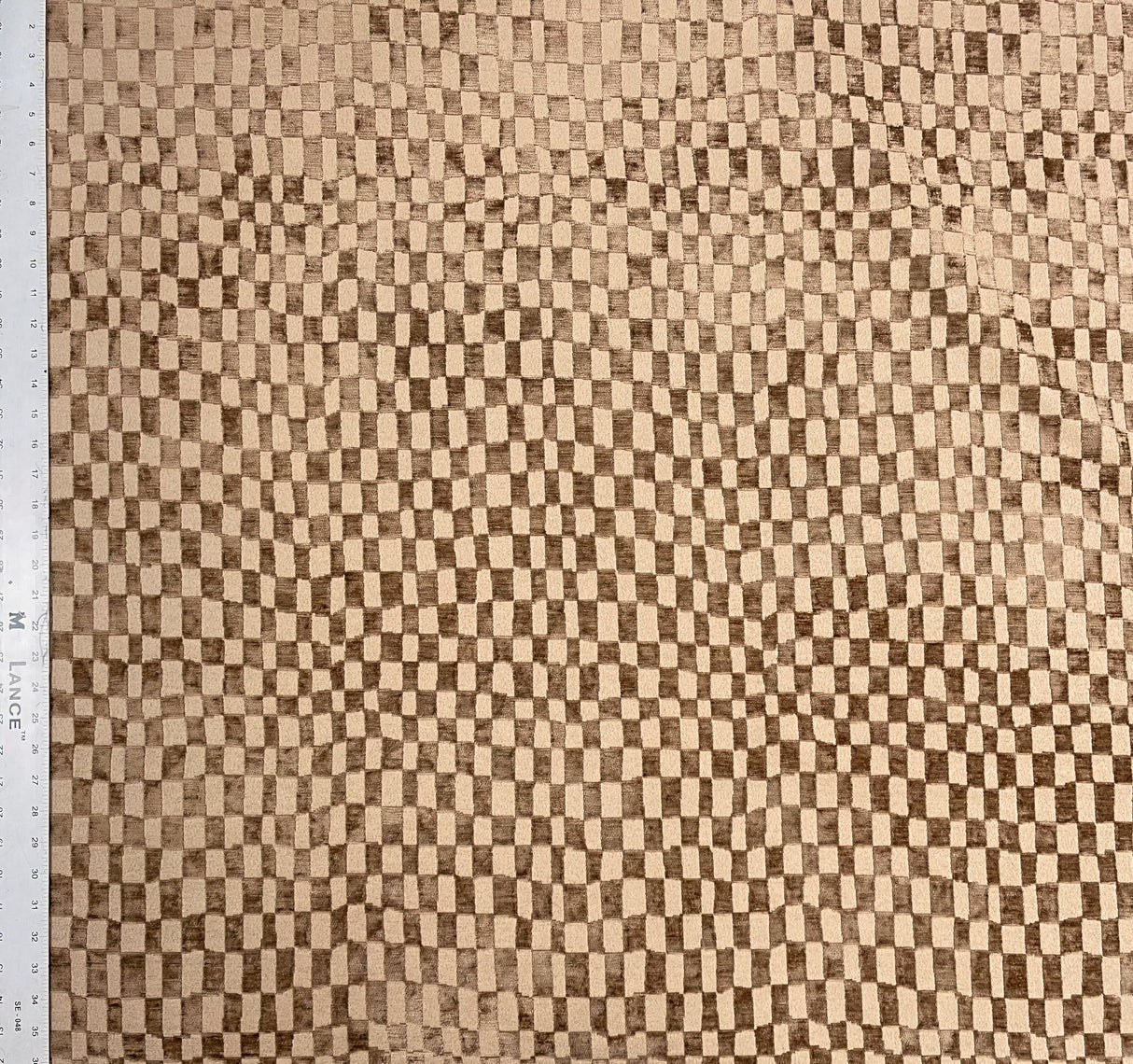 Chenille Upholstery Fabric Checkmate Checkered Design