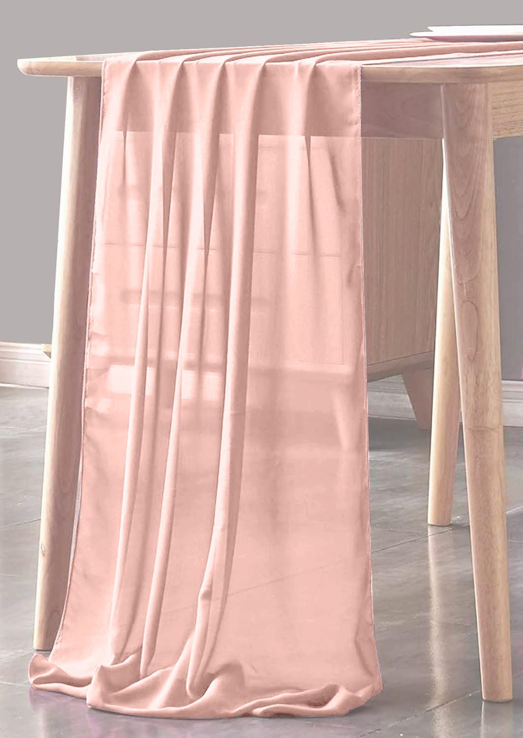 Chiffon Sheer Table Runner Fabric - Sheer, 18" X 180" Inches (1 Unit)