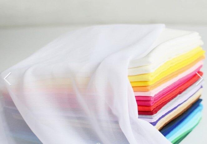 Polyester Chiffon Fabric - Super Soft, Flowy, Sheer, 58/60" Width, 100% Polyester (By The Continuous Yards & Bolts)