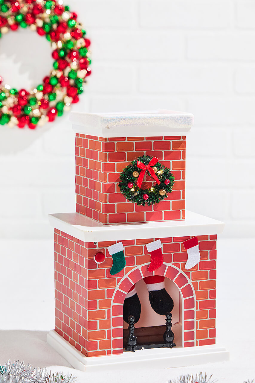 16" Mr. Christmas Santa in Chimney