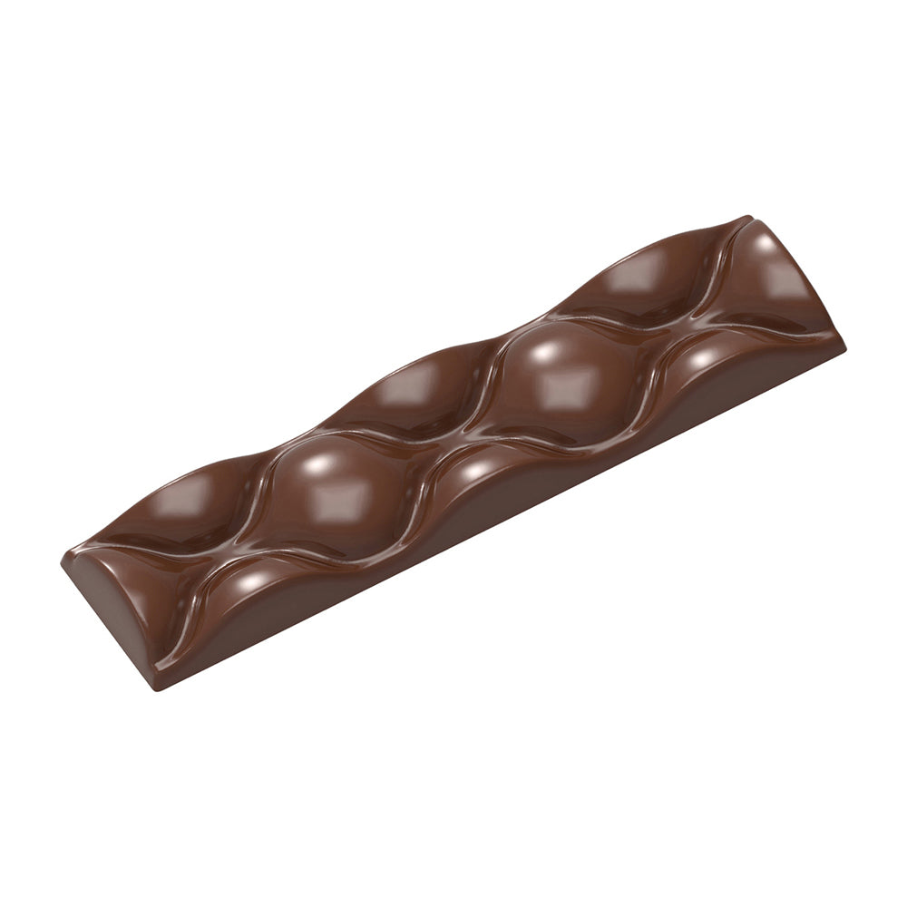 Chocolate World Bar with Domes Polycarbonate Chocolate Mold, 6 Cavities