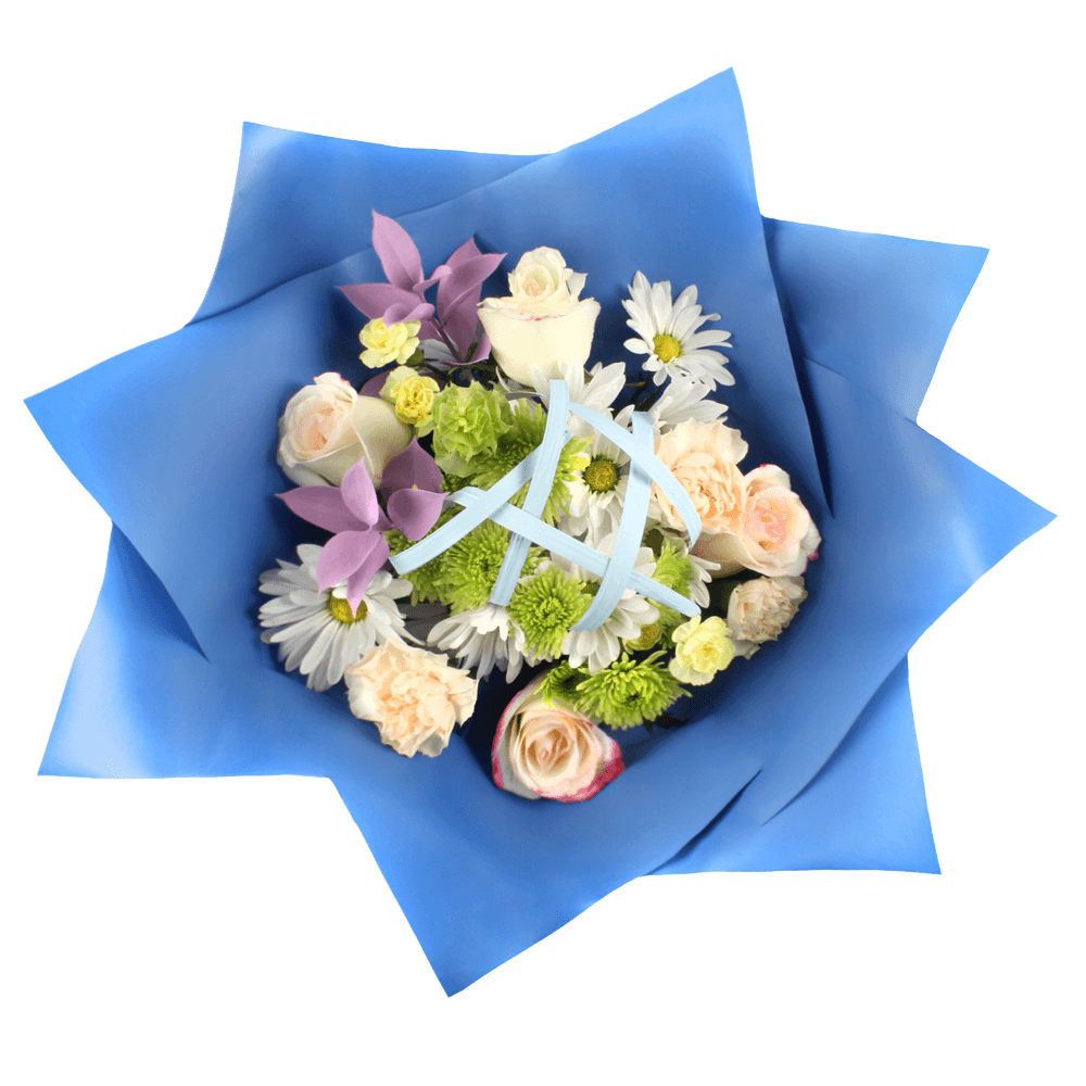 Peaceful Winter Flower Bouquet Fresh Mixed Arrangement