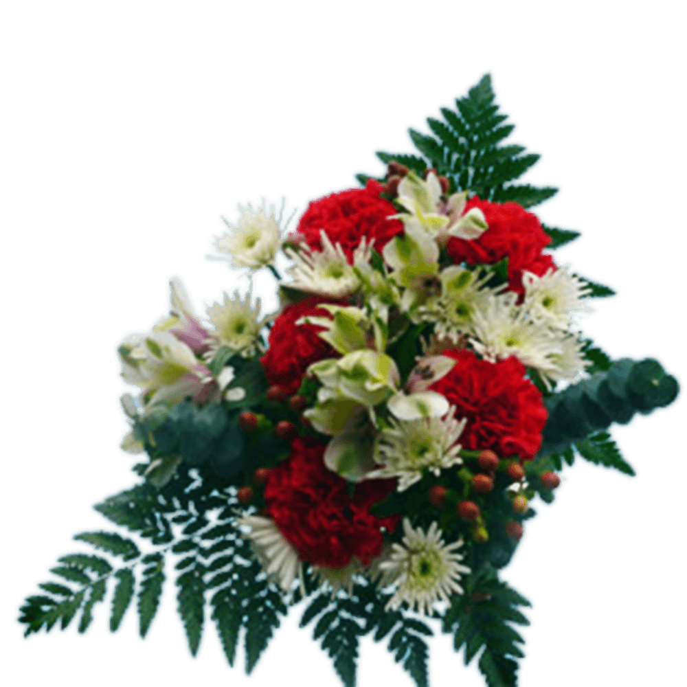 Snow Christmas Fresh Flower Bouquet Holiday Floral Arrangement
