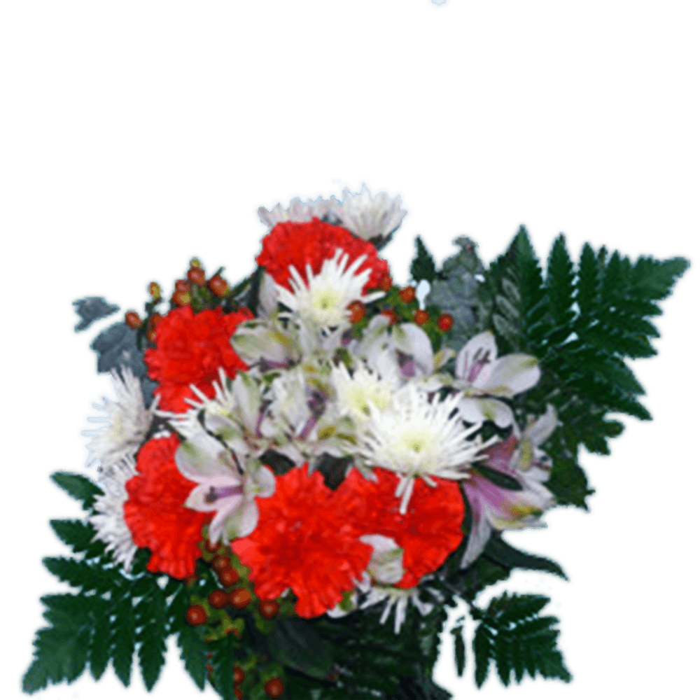 Snow Christmas Fresh Flower Bouquet Holiday Floral Arrangement