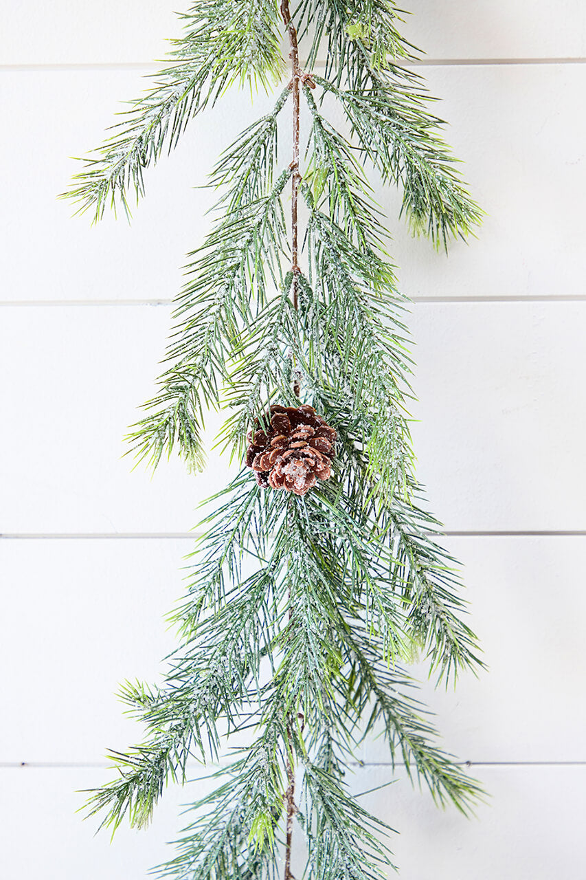 6' Christmas Frosted Arrowhead Garland