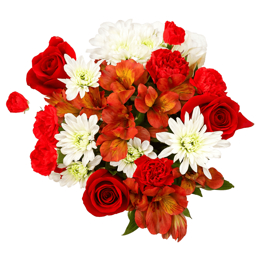 Festive Happy Holidays Flower Bouquet Fresh Seasonal Arrangement