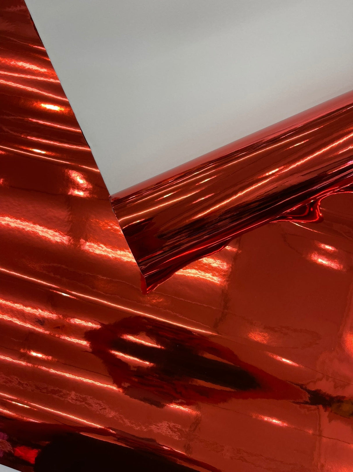 Chrome Mirror Reflective Vinyl Fabric - Mirror Reflective Finish, 54" Width (1 Yard)
