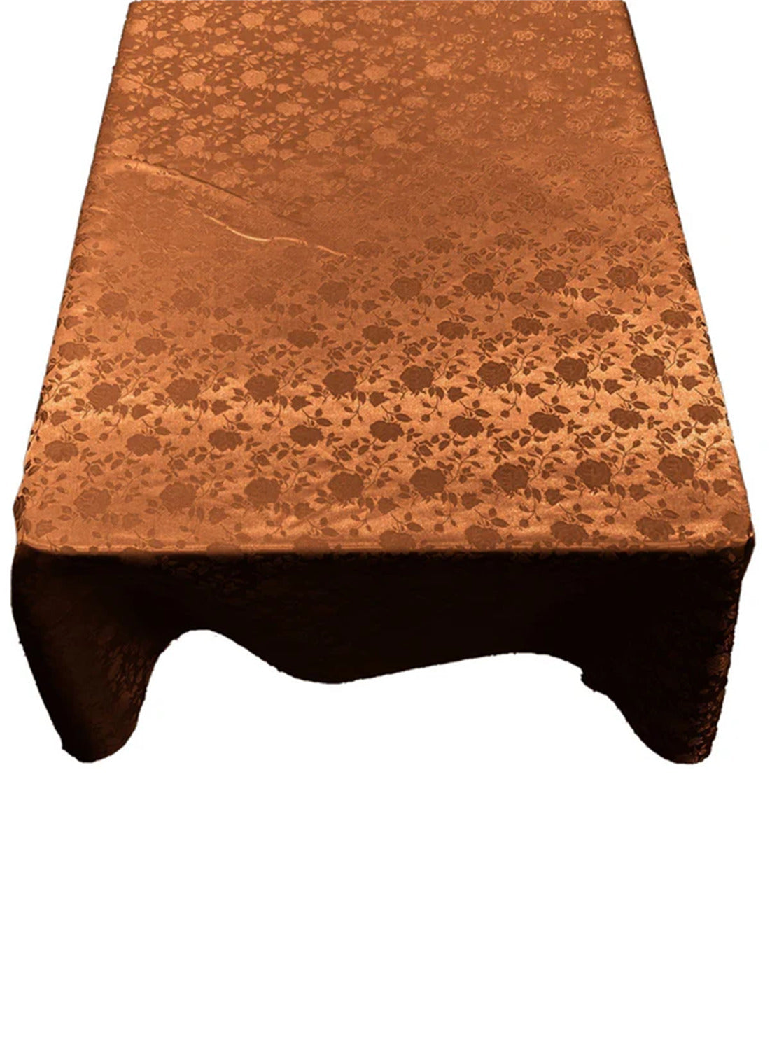 Square Tablecloth Roses Jacquard Satin Fabric - Floral Jacquard, 45" X 45" (1 Piece)