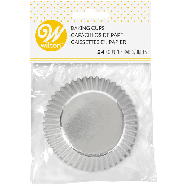 Wilton Silver Foil Cupcake Liners, 24-Count