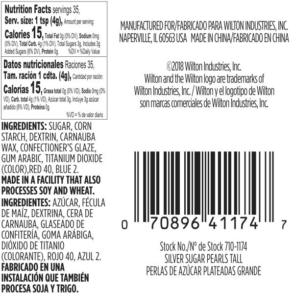 Wilton Silver Sugar Pearl Sprinkles, 4.8 oz.