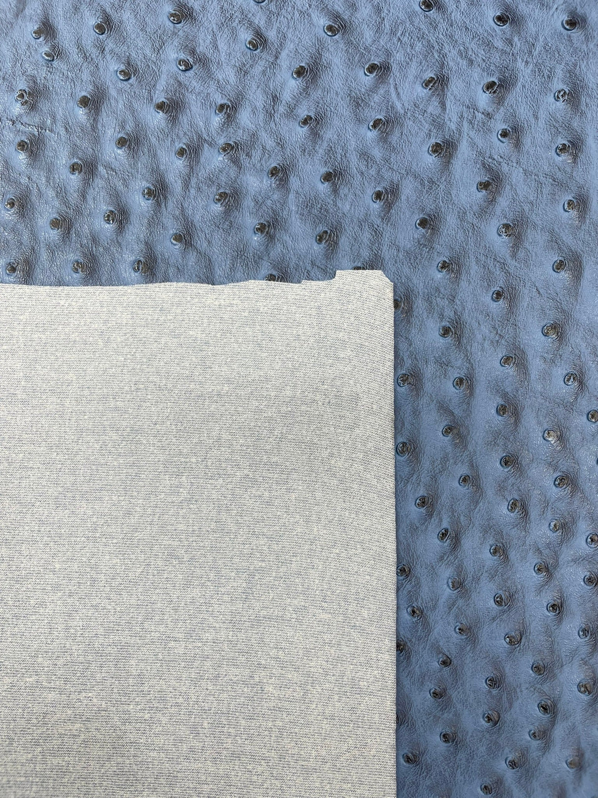 Classic Ostrich Upholstery Vinyl Fabric - Two-Tone Embossed Ostrich Pattern, 54" Width (1 Yard)