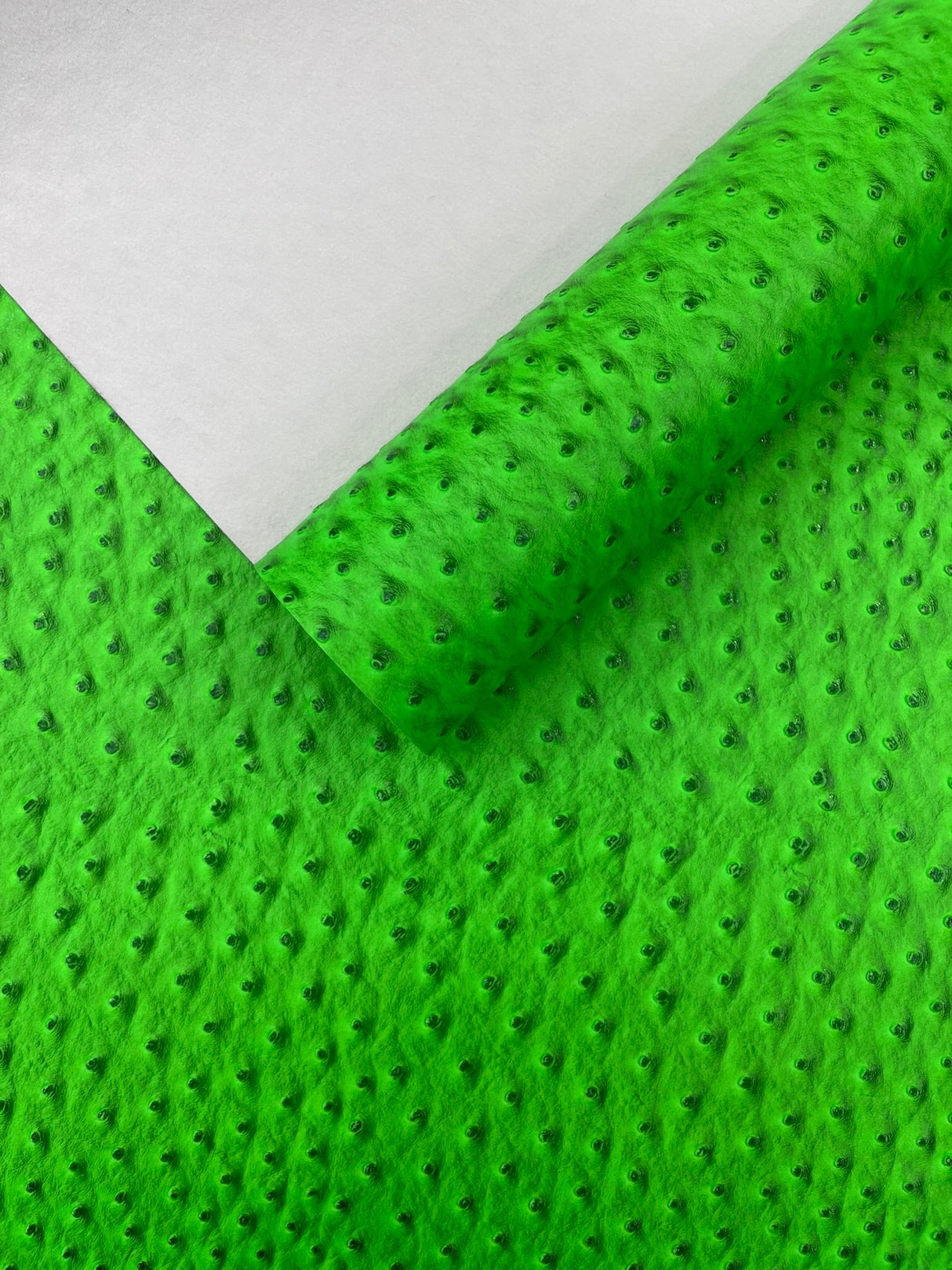 Classic Ostrich Upholstery Vinyl Fabric - Two-Tone Embossed Ostrich Pattern, 54" Width (1 Yard)