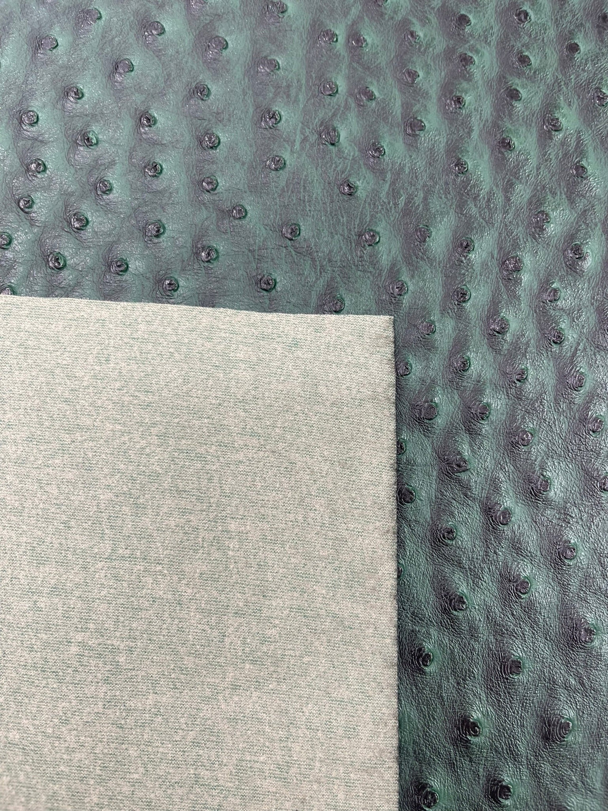 Classic Ostrich Upholstery Vinyl Fabric - Two-Tone Embossed Ostrich Pattern, 54" Width (1 Yard)