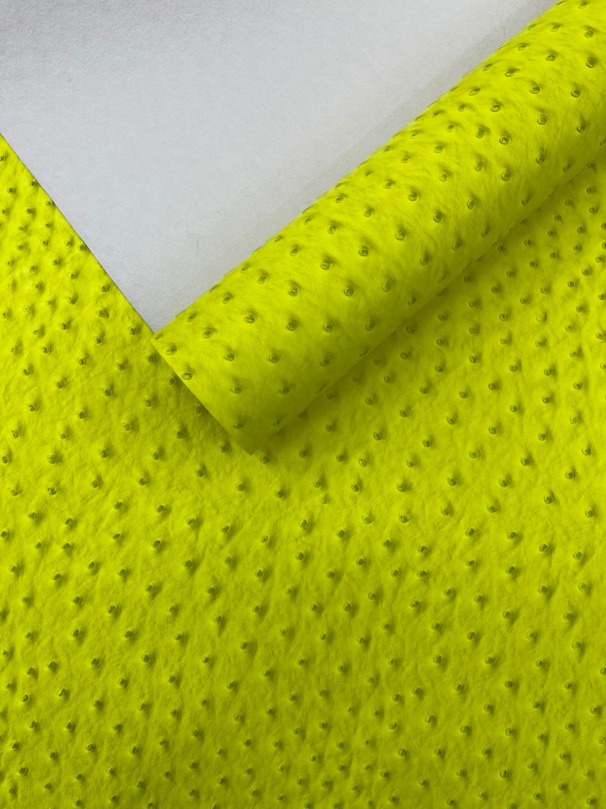 Classic Ostrich Upholstery Vinyl Fabric - Two-Tone Embossed Ostrich Pattern, 54" Width (1 Yard)