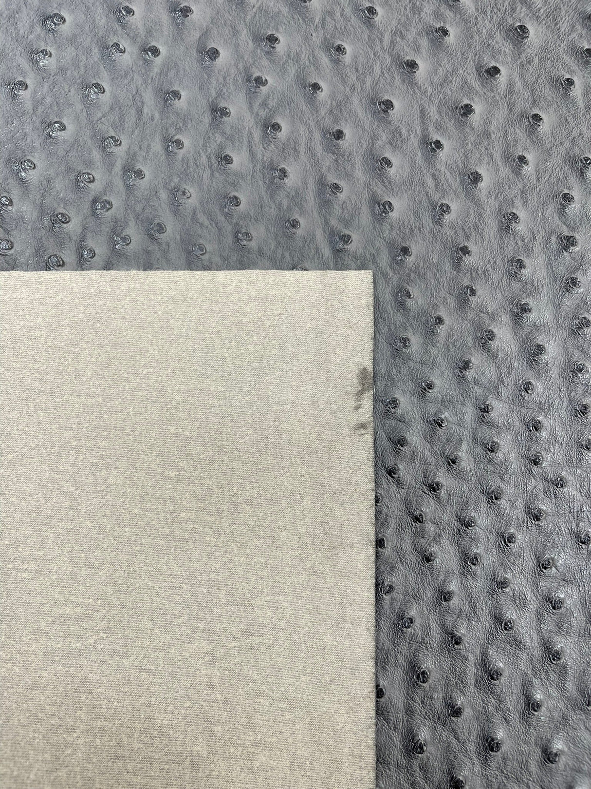 Classic Ostrich Upholstery Vinyl Fabric - Two-Tone Embossed Ostrich Pattern, 54" Width (1 Yard)