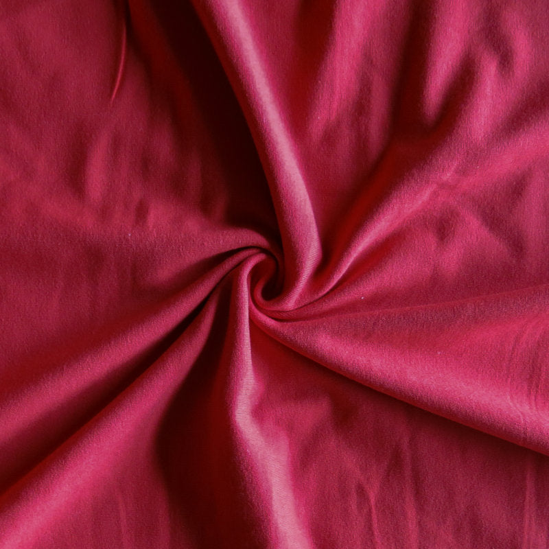 Cotton Lycra Jersey Knit Fabric Classic Red