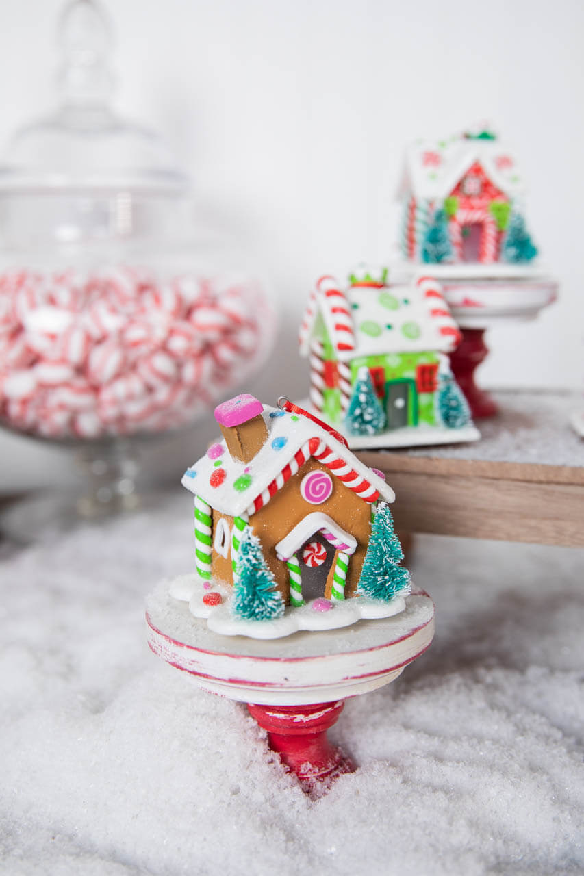 3” Acrylic Light Up Gingerbread House Ornament