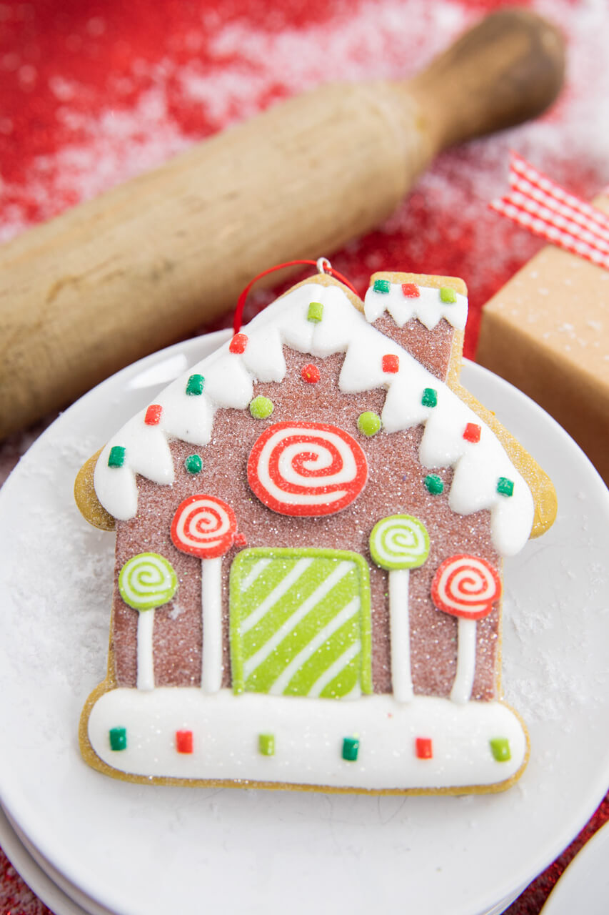 4.6” Clay Dough Gingerbread House Ornament