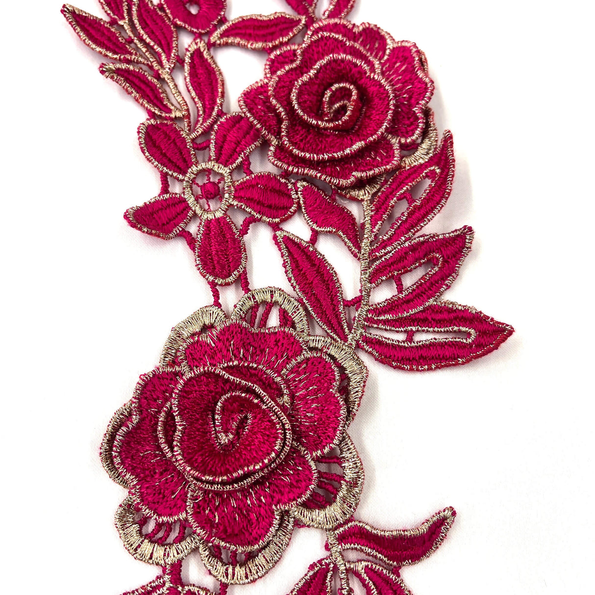 3D Floral Embroidered Lace Applique