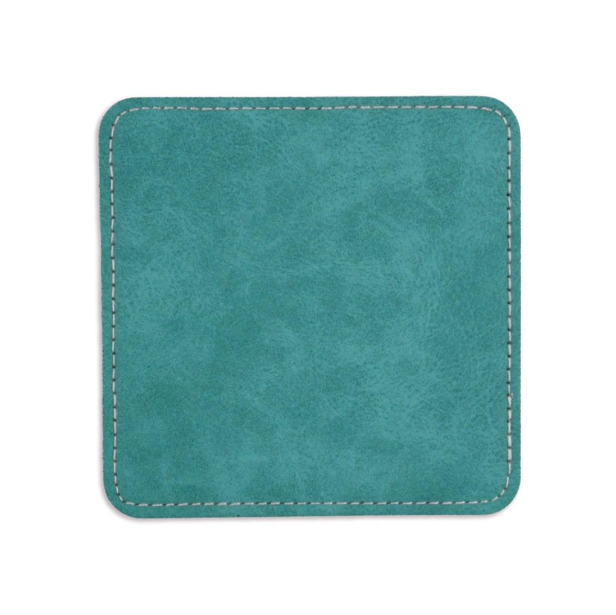Coaster Vegan Leather Square - Green (Single - 4")