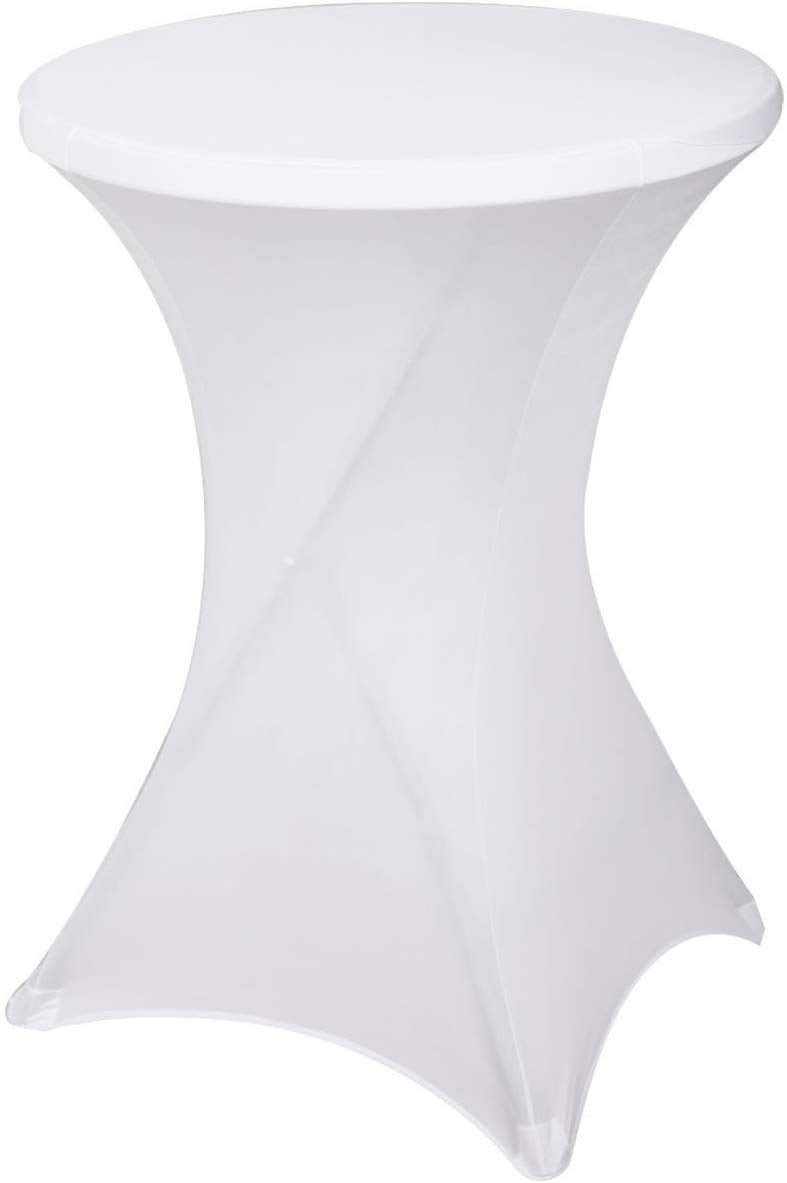 Cocktail Spandex Polyester Fabric - Black, White, 36" Round X 42" High (1 Unit)