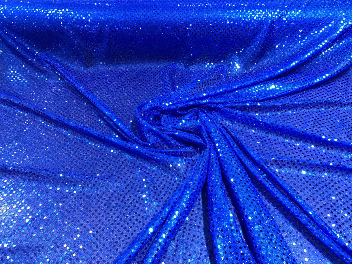 Confetti Sequin Knit Dot Polyester Fabric - Shiny Sheer Metallic Confetti Dot, 43/44" Width (1 Yard)