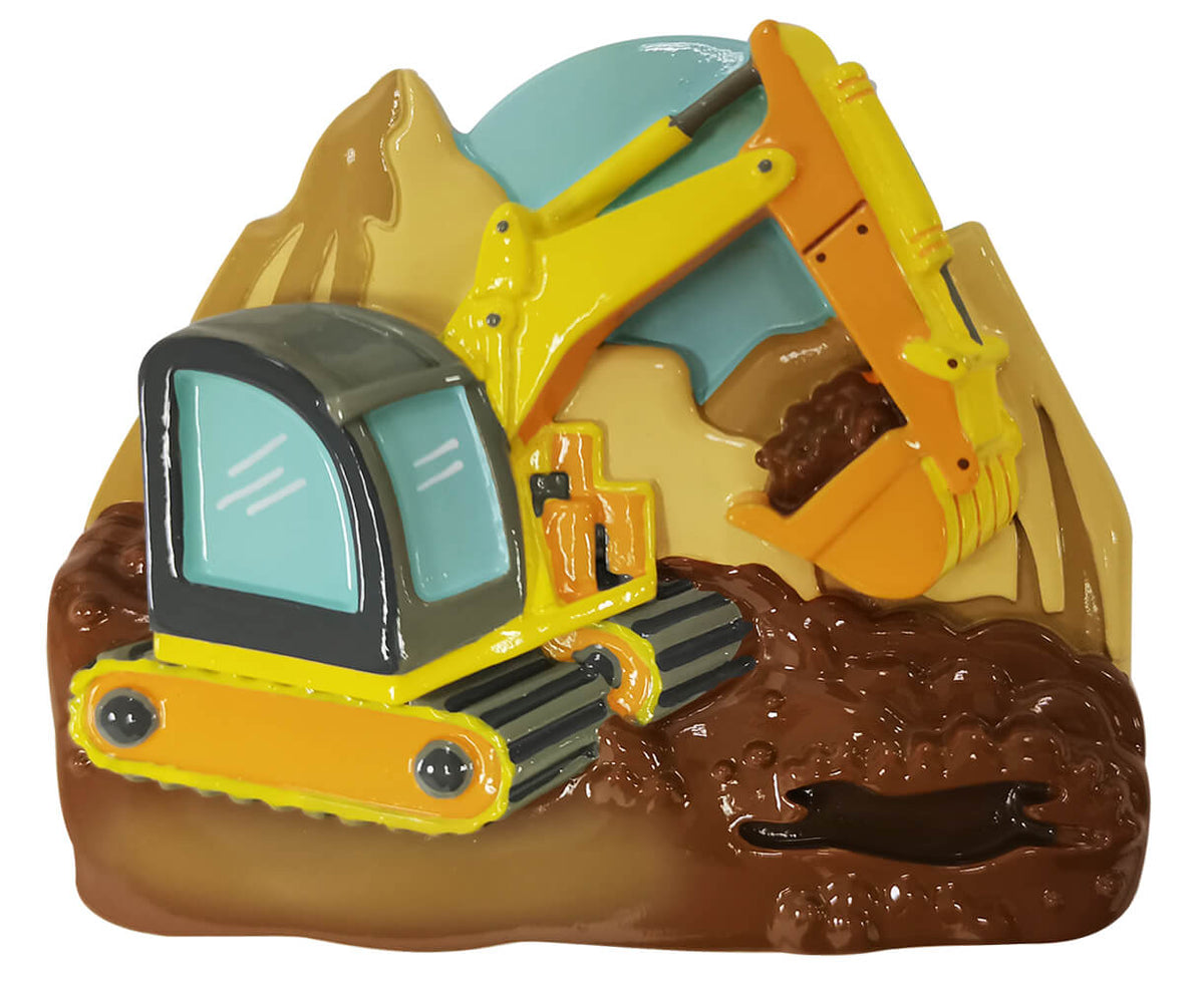 3" Excavator Customizable Ornament