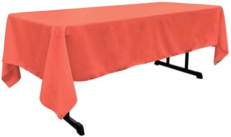 Polyester Rectangular Tablecloth 60x144 Inch – Durable Reusable Table Linen for Weddings, Parties, Banquets & Events