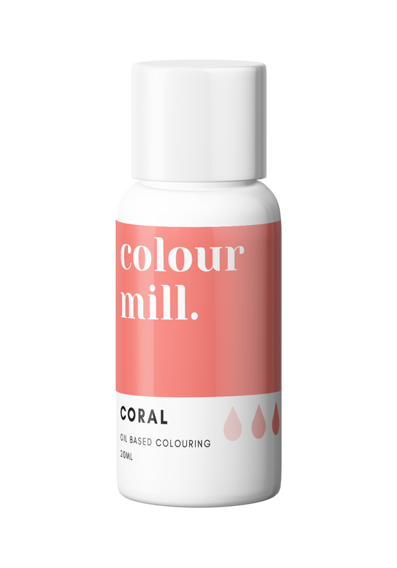 Coral Oil Based Colouring 20ml for Baking