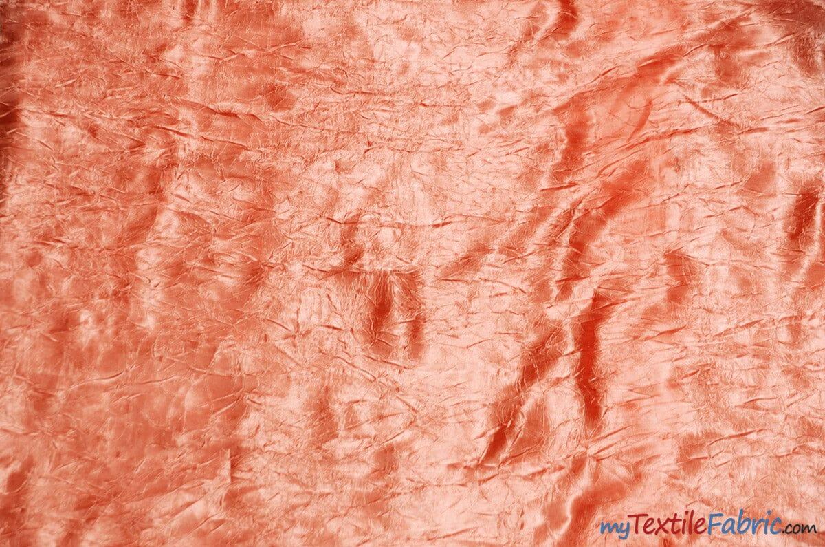 Silky Crush Satin Polyester Fabric - Crushed Charmeuse Satin, Multiple Colors, 54" Width (1 Yard)