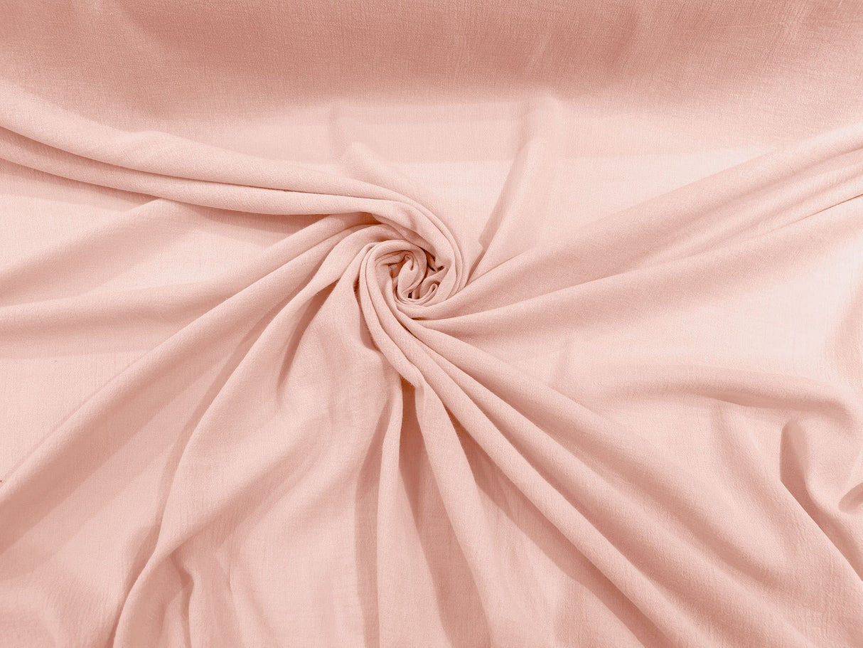 Cotton Gauze Cotton Fabric - Sheer Crinkle Texture, 54" Width (1 Yard)